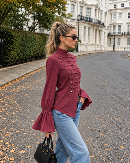 Peggy Buttoned Summer Top