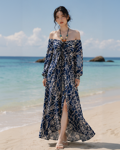 Axelle Printed Swimsuit With Coverup