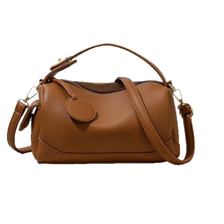 Ayla PU Hand Bag - front packshot, tan brown - Miss Mosa By Akanksha