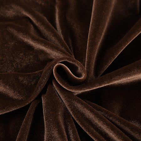 Azel Velvet Trackset - close-up of velvet fabric detail, brown - Miss Mosa By Akanksha
