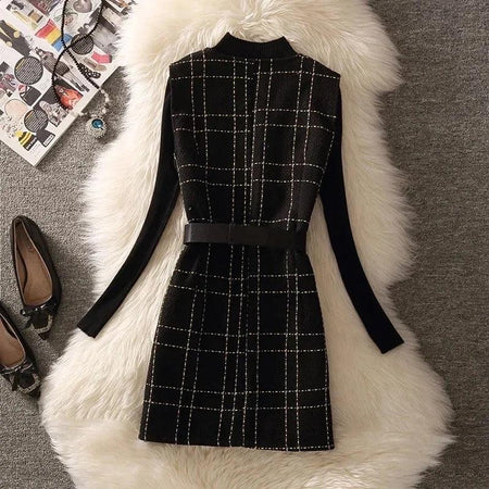 Rader Set of Top and Woolen Tweed Dress - Alamode By Akanksha