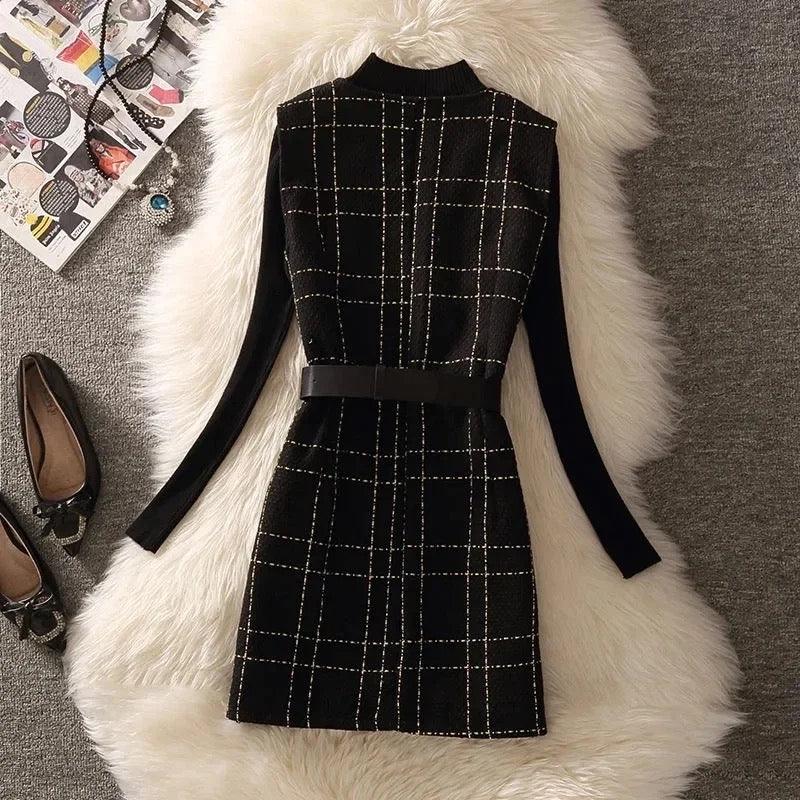 Rader Set of Top and Woolen Tweed Dress - Alamode By Akanksha