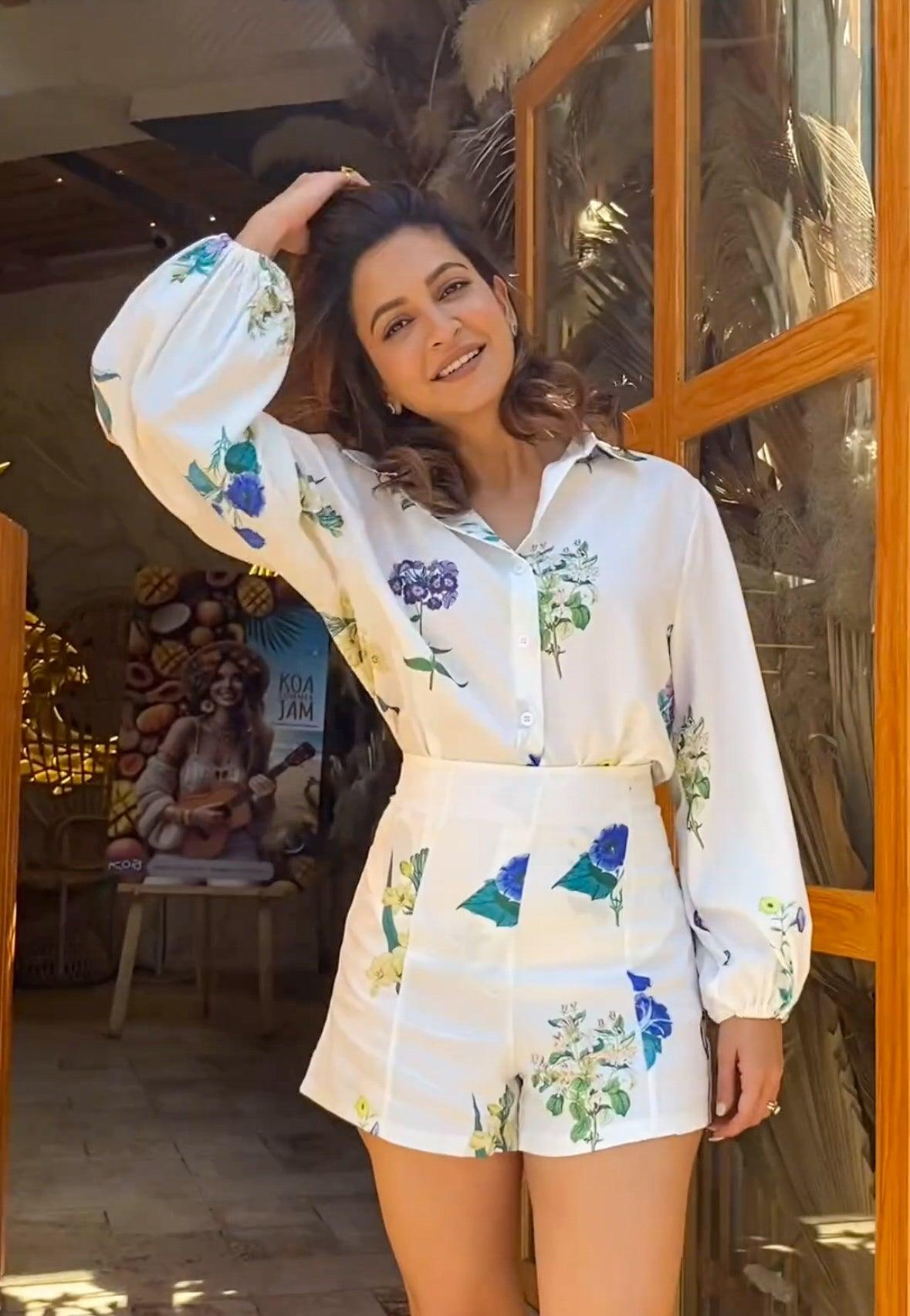 Senate Luxury Coord Set In White