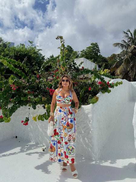 Feli Summer Coord Set In Multicolor