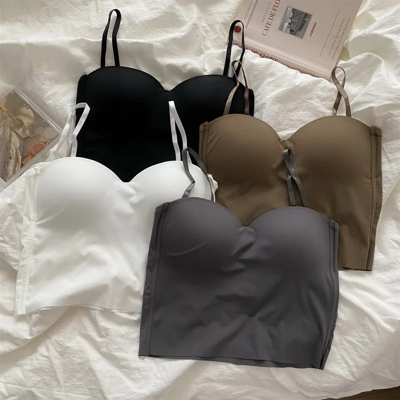 Rome Tank Tops with Inbuilt Bra In Grey
