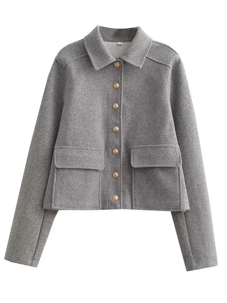 Barbella Premium Bomber Jacket - front shot on hanger, grey - Miss Mosa By Akanksha