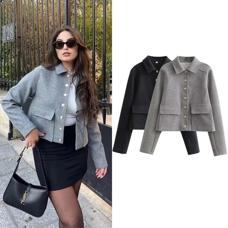 Barbella Premium Bomber Jacket - front shot on model with colour options, grey - Miss Mosa By Akanksha