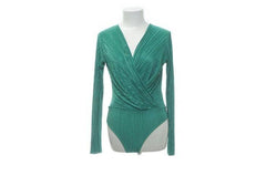 Barbero Ruched Bodysuits - front shot on mannequin, green - Miss Mosa By Akanksha