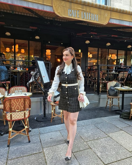 Barrow Tweed Dress In Black