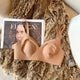 Bastos Seamless Bralettes - flat-lay product shot, tan - Miss Mosa By Akanksha