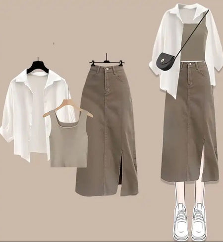 Bazooka Summer Coord Set of 3 - styled flat-lay shot, multicolour - Miss Mosa By Akanksha