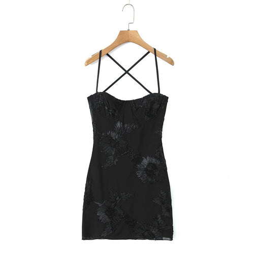 Beatrix Embroidered Mini Dress