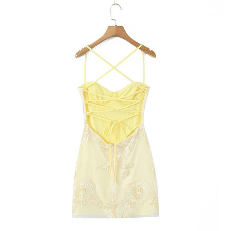 Beatrix Embroidered Mini Dress