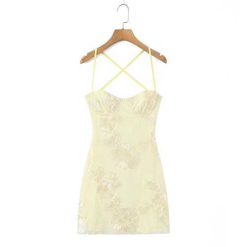 Beatrix Embroidered Mini Dress