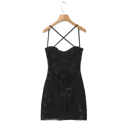 Beatrix Embroidered Mini Dress