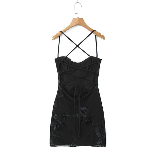 Beatrix Embroidered Mini Dress