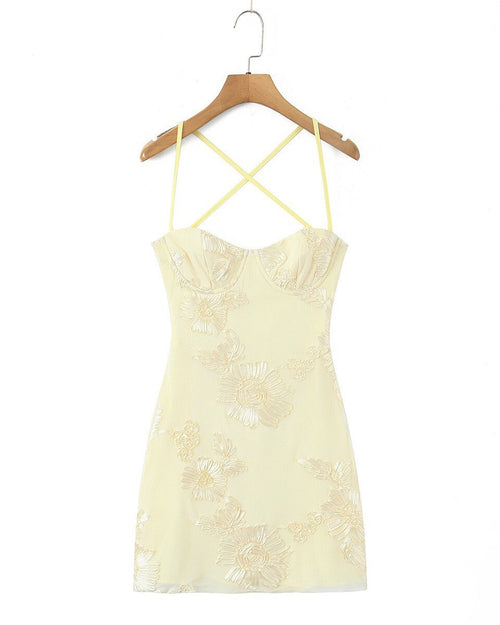 Beatrix Embroidered Mini Dress