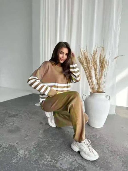 Becca Premium Winter Coords - Tracksuits - styling shot on model seated, olive - Miss Mosa By Akanksha
