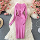 Bellery Statement Knit Dress - styled flat-lay shot, pink - Miss Mosa By Akanksha