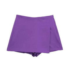 Benoite Skorts - flat-lay product shot, purple - Miss Mosa By Akanksha