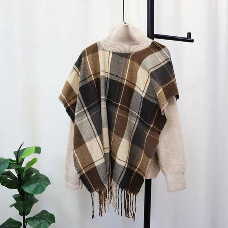 Betty Woolen Coord Set - back shot on hanger, brown - Miss Mosa By Akanksha