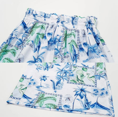 Bianca Swimwear Bikini With Pants Cover Up In Blue - flat-lay shot of skirt - Miss Mosa By Akanksha
