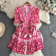 Bologna Porcelain Summer Vintage Dress - styled flat-lay shot, pink - Miss Mosa By Akanksha