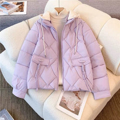 Brett Warm Parka Jacket - flat-lay shot of jacket, lilac - Miss Mosa By Akanksha