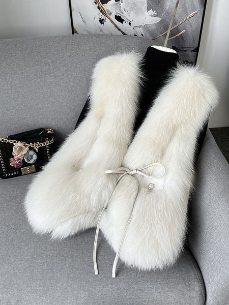 Brisia Woolen Fur Jacket - back flat-lay product shot, off-white - Miss Mosa By Akanksha