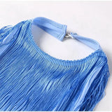 Blue Hue Tasseled Statement Dress - Alamode By Akanksha