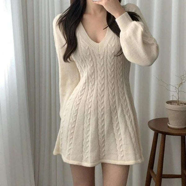Taron Knitted A- Line Dress - Alamode By Akanksha