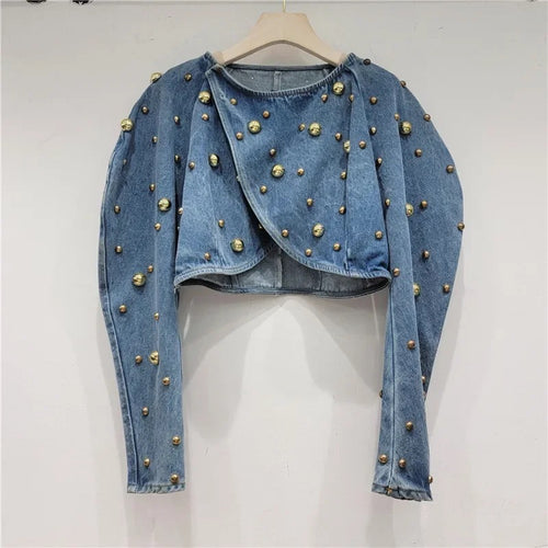Yasmin Embellished Denim Blouse