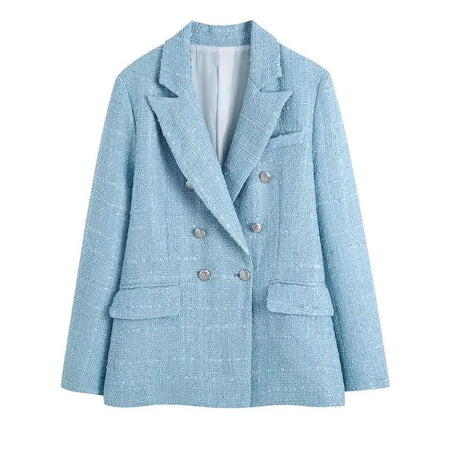 Kalt Blazer And Tweed Skirt Set - Alamode By Akanksha