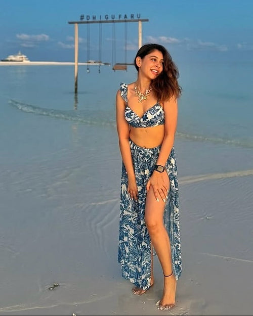 Calantha Bikini with Skirt In Blue