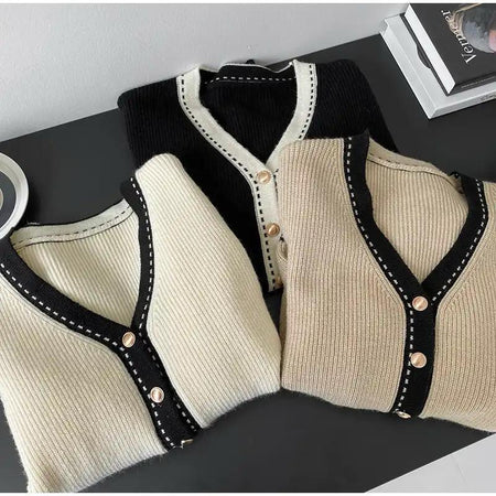 Caspian Buttoned Sweaters - styled flat-lay shot, multicolour - Miss Mosa By Akanksha