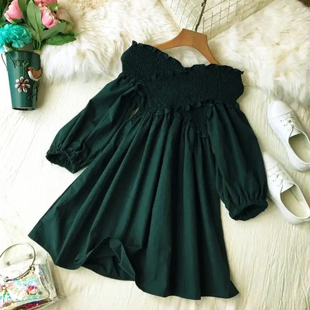 Catelyn Summer Dress - styled flat-lay shot, green - Miss Mosa By Akanksha
