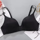 Celine Seamless Bralettes - front shot on hanger, black - Miss Mosa By Akanksha