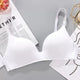 Celine Seamless Bralettes - front shot on hanger, white - Miss Mosa By Akanksha