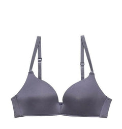Celine Seamless Bralettes - front shot on hanger, grey - Miss Mosa By Akanksha
