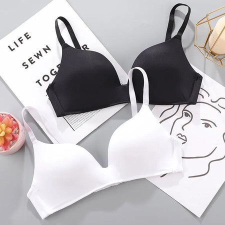 Celine Seamless Bralettes - styled flat-lay shot, multicolour - Miss Mosa By Akanksha