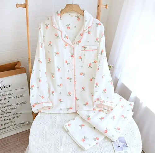 Cereza Premium Cotton Nightsuit In White
