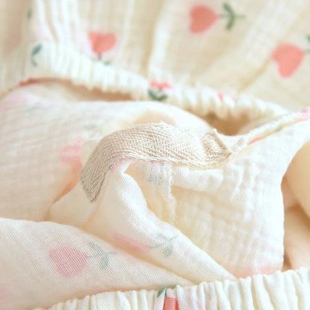 Cereza Premium Cotton Nightsuit In White - close-up of waistband detail - Miss Mosa By Akanksha