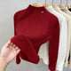 Charli Fleece Statement Pullover - flat-lay product shot, red - Miss Mosa By Akanksha