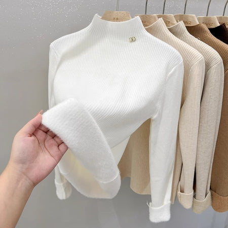Charli Fleece Statement Pullover - flat-lay product shot, white - Miss Mosa By Akanksha