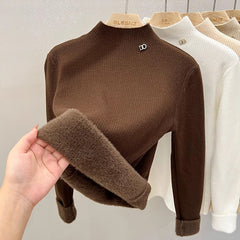 Charli Fleece Statement Pullover - flat-lay product shot, brown - Miss Mosa By Akanksha