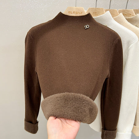 Charli Fleece Statement Pullover - flat-lay product shot, brown - Miss Mosa By Akanksha