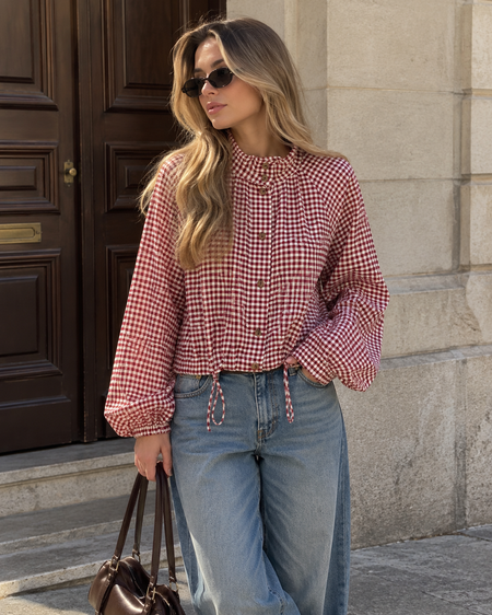 Winnie Check Elastic Shirt