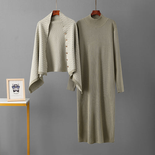 Cinzia Midi Dress With Cape