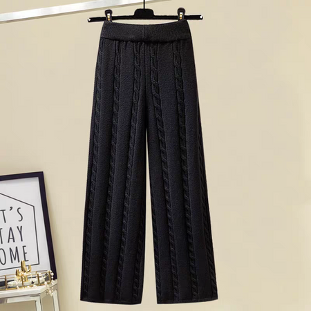 Cleo Luxe Coord Set With Jacket - trousers flat-lay shot, black - Miss Mosa By Akanksha