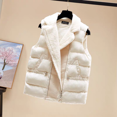 Cleo Luxe Coord Set With Jacket - gilet flat-lay shot, cream - Miss Mosa By Akanksha